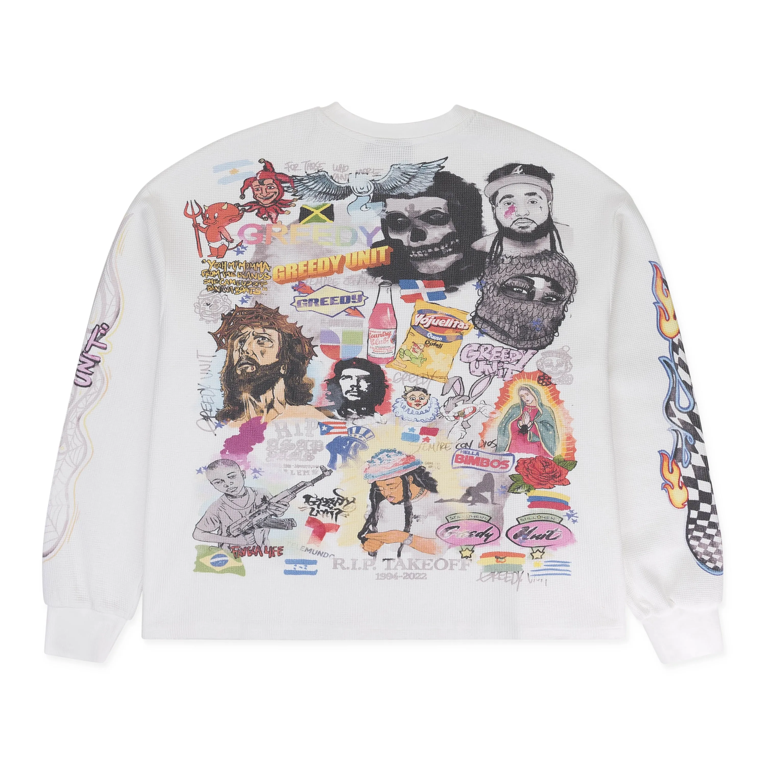 ALL OVER PRINT THERMAL WHITE T-SHIRT