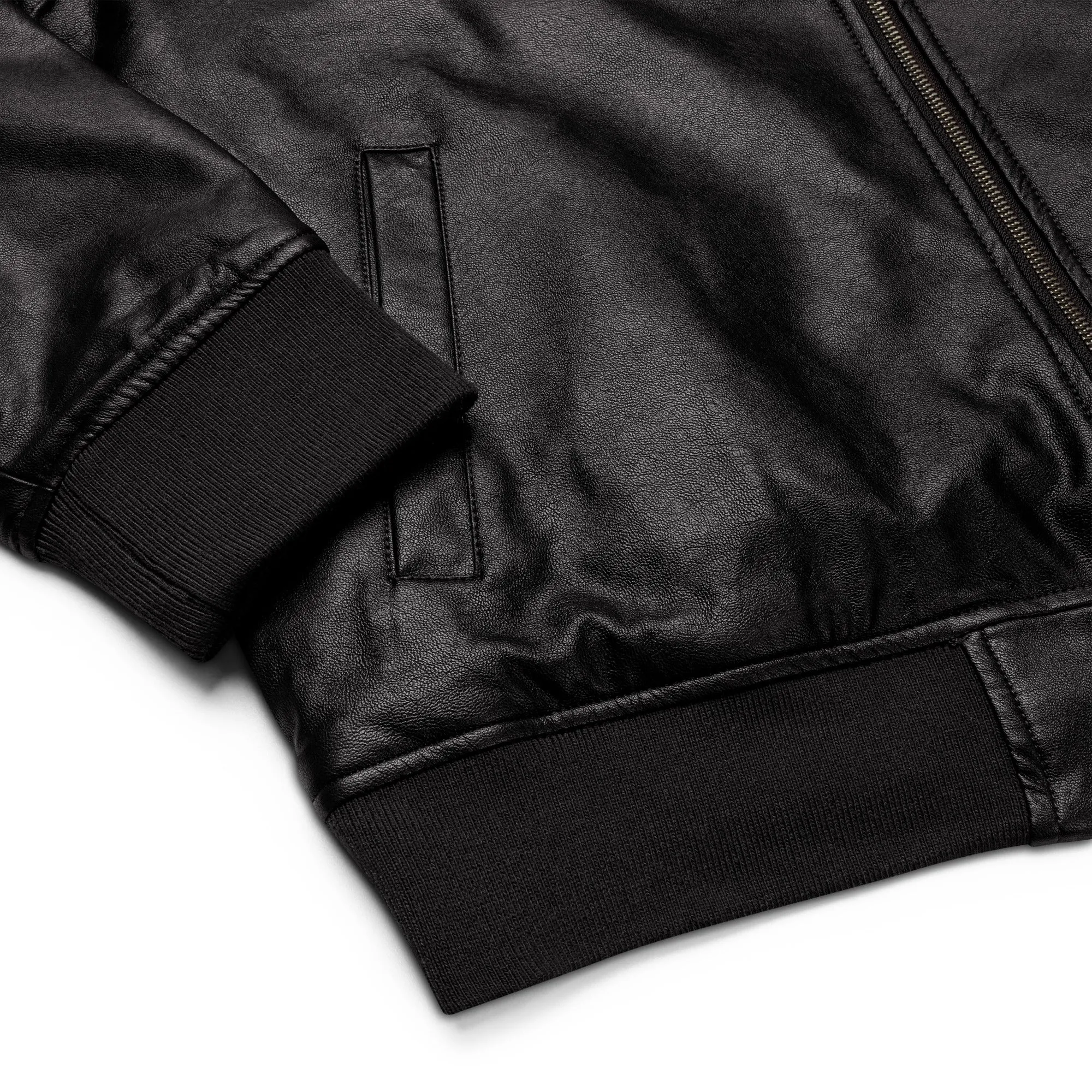 Anti Socialist Social Gun Club Faux Leather Bomber Jacket