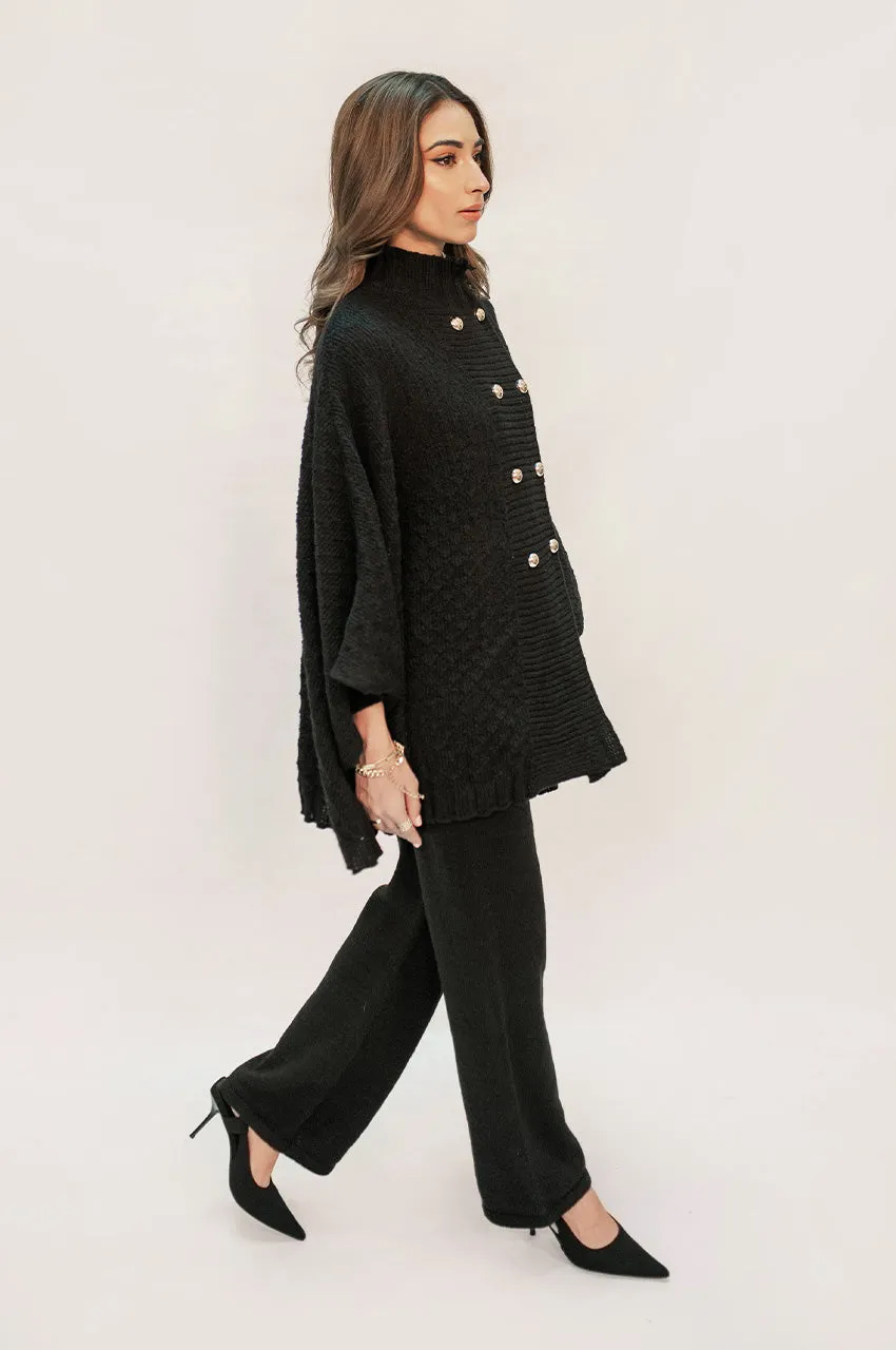 Autumn Winter '24 - Sabiha Black Textured Suit