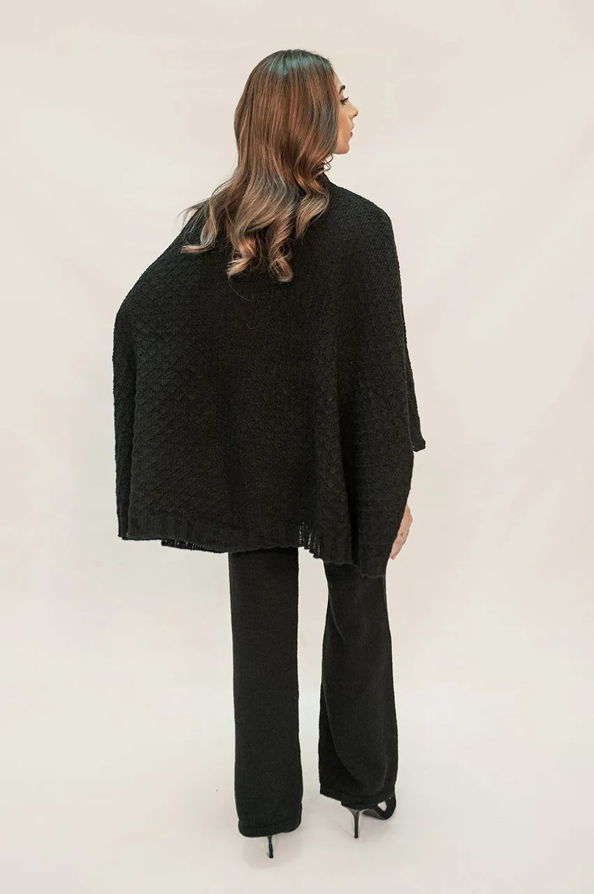 Autumn Winter '24 - Sabiha Black Textured Suit
