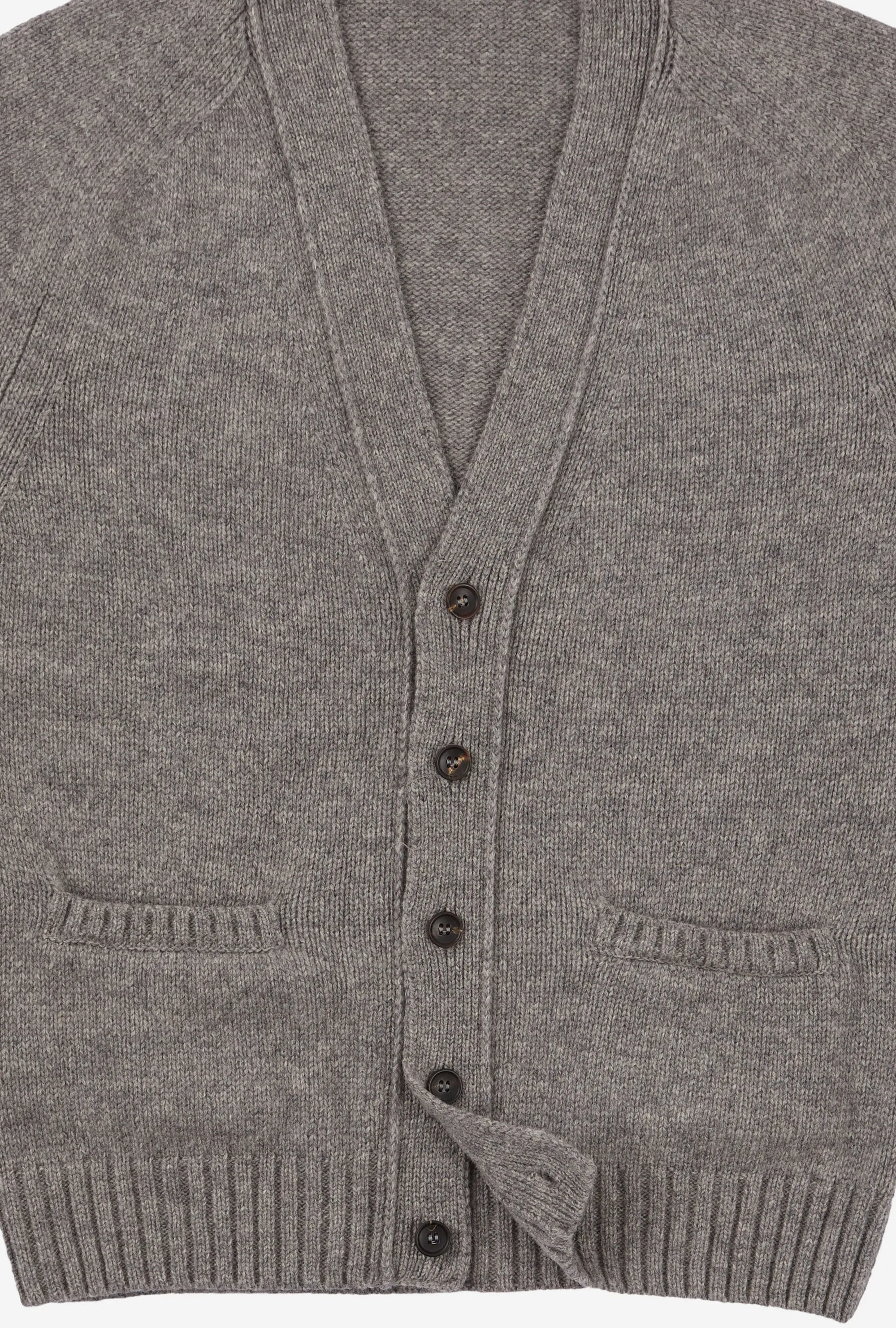 Button-Through Cardigan Lambswool Fawn