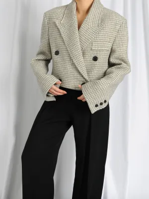 Cashmere Wool Cropped Blazer