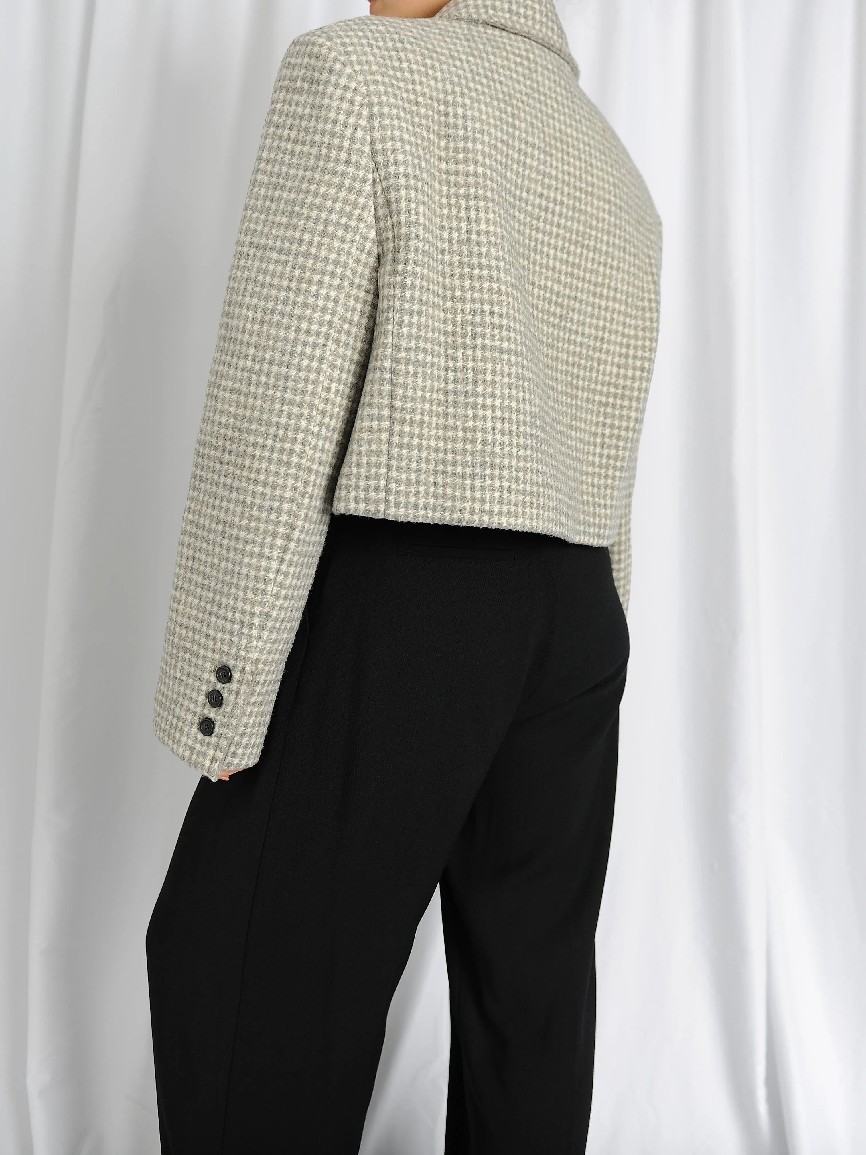 Cashmere Wool Cropped Blazer
