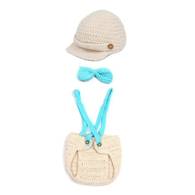 Knitted Newborn Suspender Pants