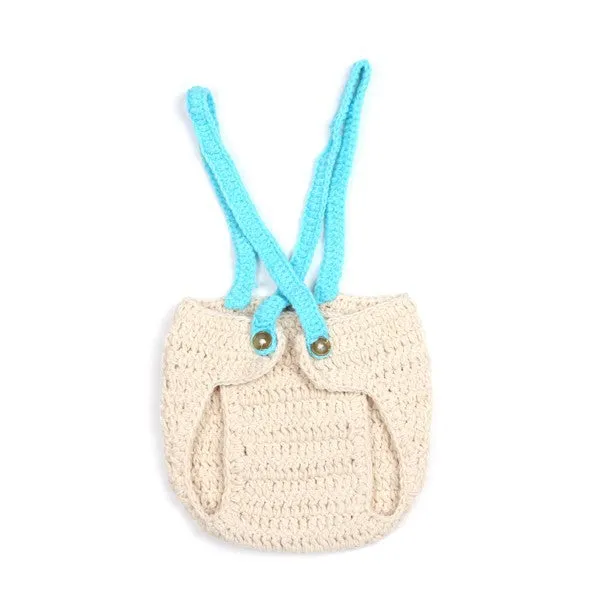 Knitted Newborn Suspender Pants
