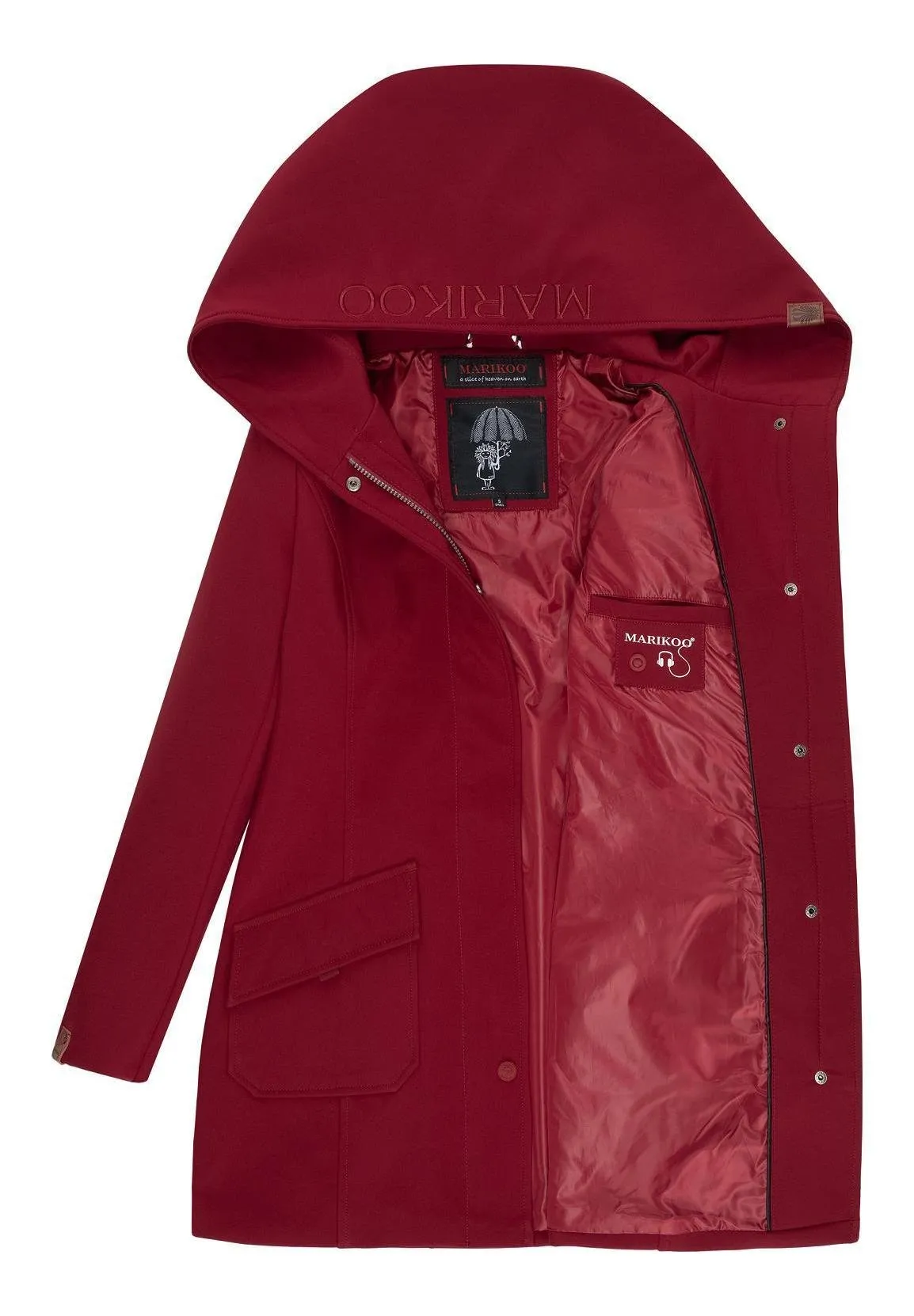 Marikoo parka, burgundy