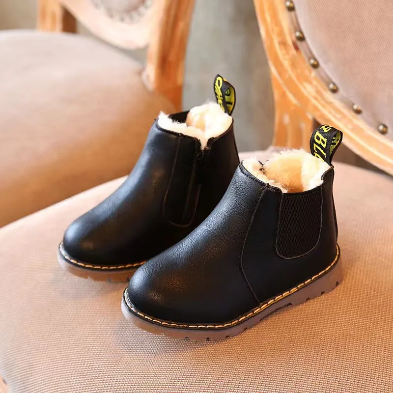 Mateo Vintage Zipper Plush Martin Boots