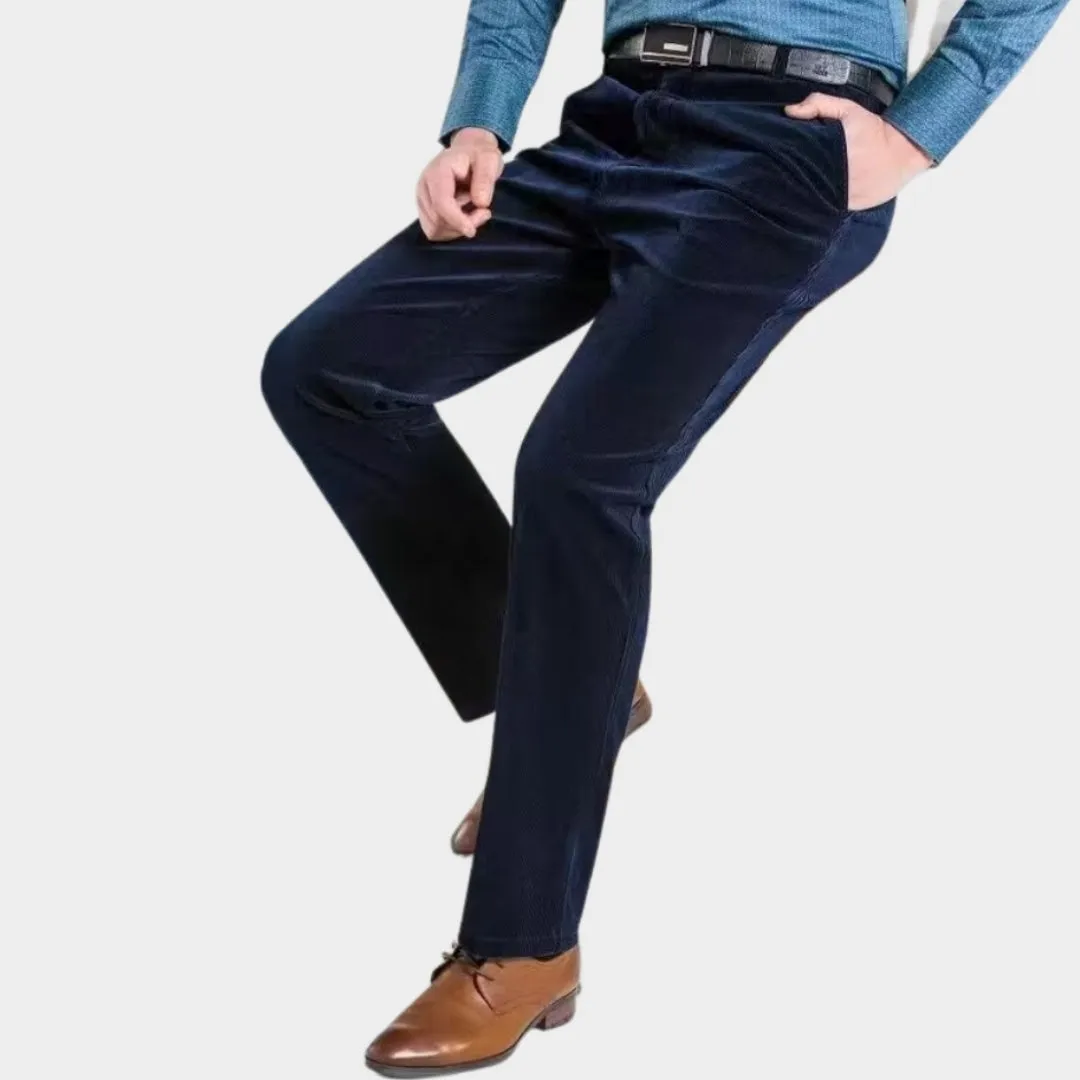 Mens Loose Corduroy Jogging Pants - Casual Autumn Winter Trousers, Streetwear, Wine Red, Black, Dark Green, and More
