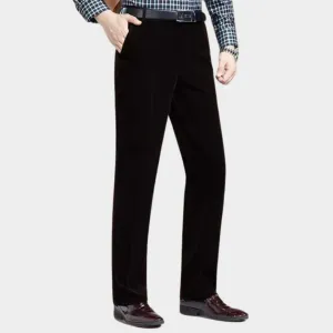 Mens Loose Corduroy Jogging Pants - Casual Autumn Winter Trousers, Streetwear, Wine Red, Black, Dark Green, and More