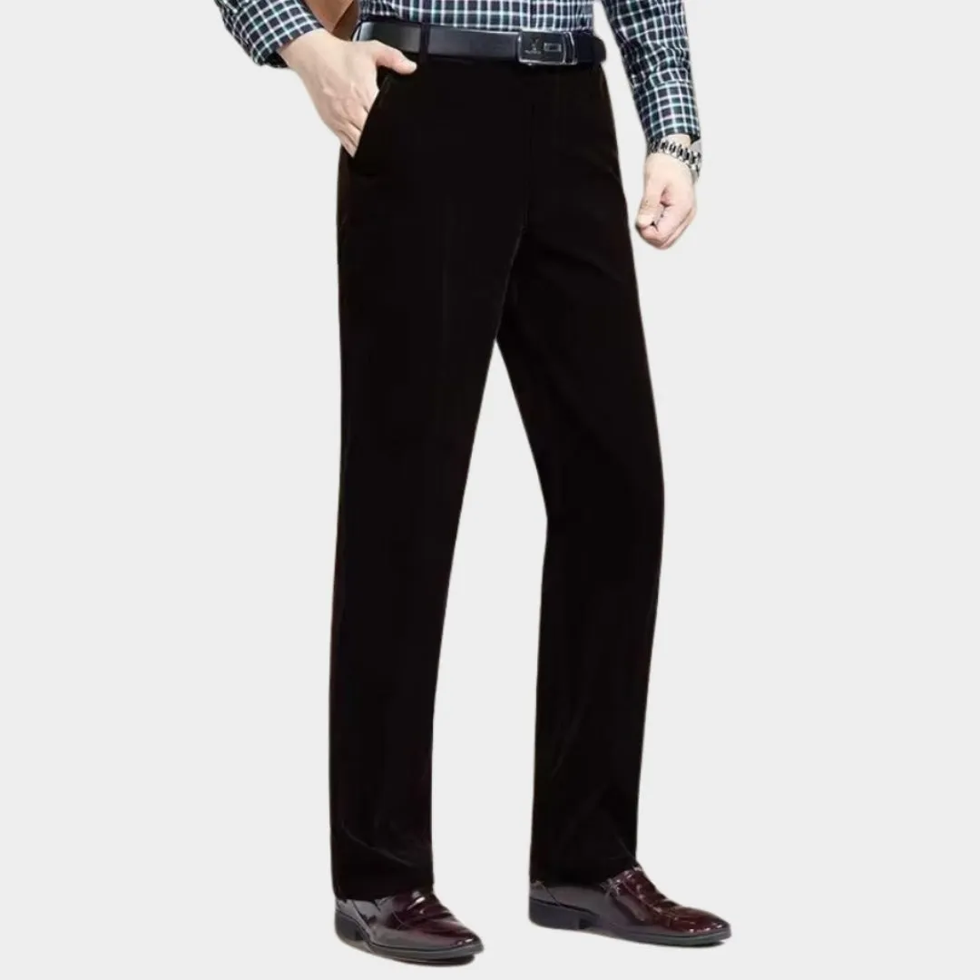 Mens Loose Corduroy Jogging Pants - Casual Autumn Winter Trousers, Streetwear, Wine Red, Black, Dark Green, and More