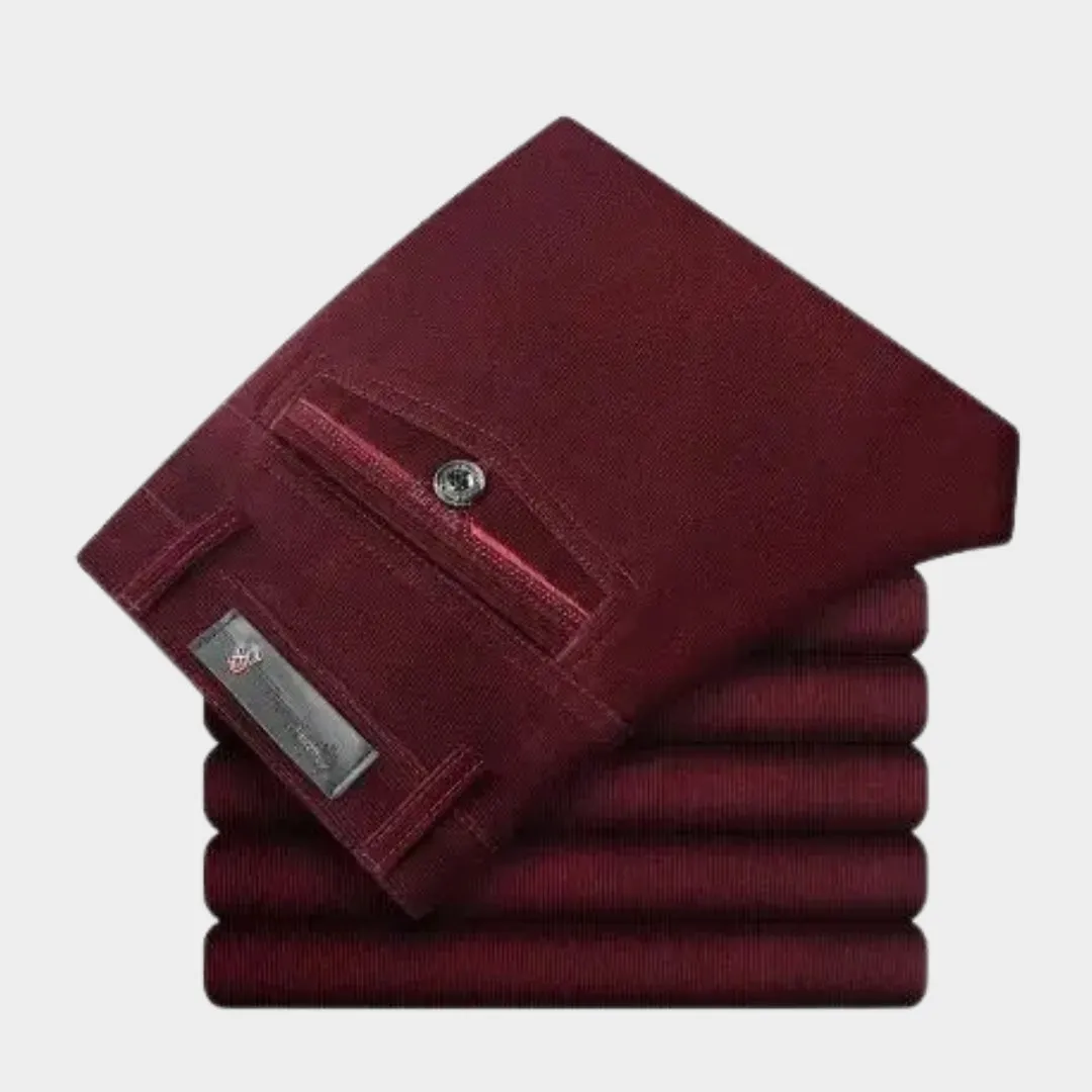 Mens Loose Corduroy Jogging Pants - Casual Autumn Winter Trousers, Streetwear, Wine Red, Black, Dark Green, and More