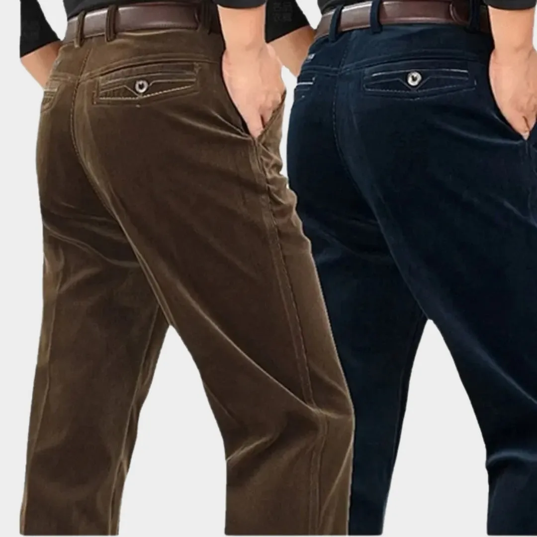 Mens Loose Corduroy Jogging Pants - Casual Autumn Winter Trousers, Streetwear, Wine Red, Black, Dark Green, and More
