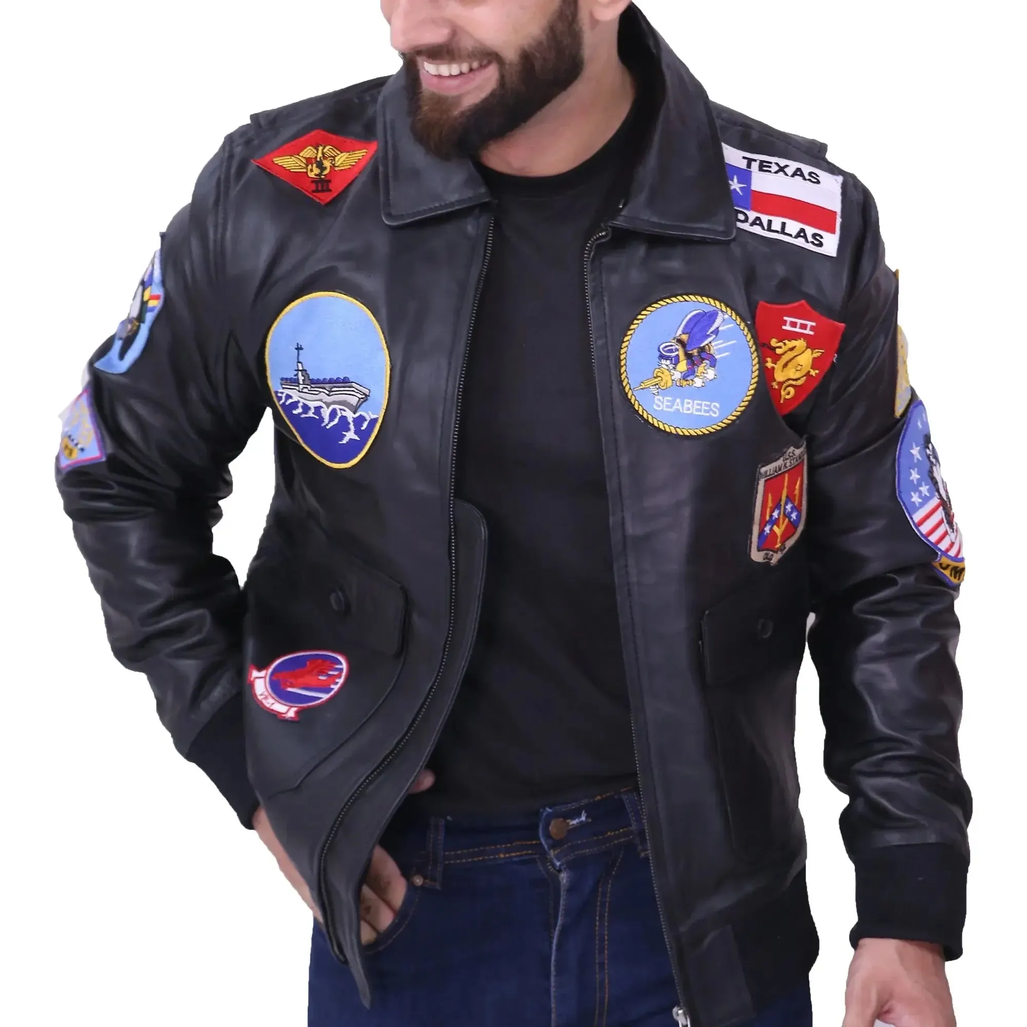 Top Gun G1 Maverick Black Bomber Jacket