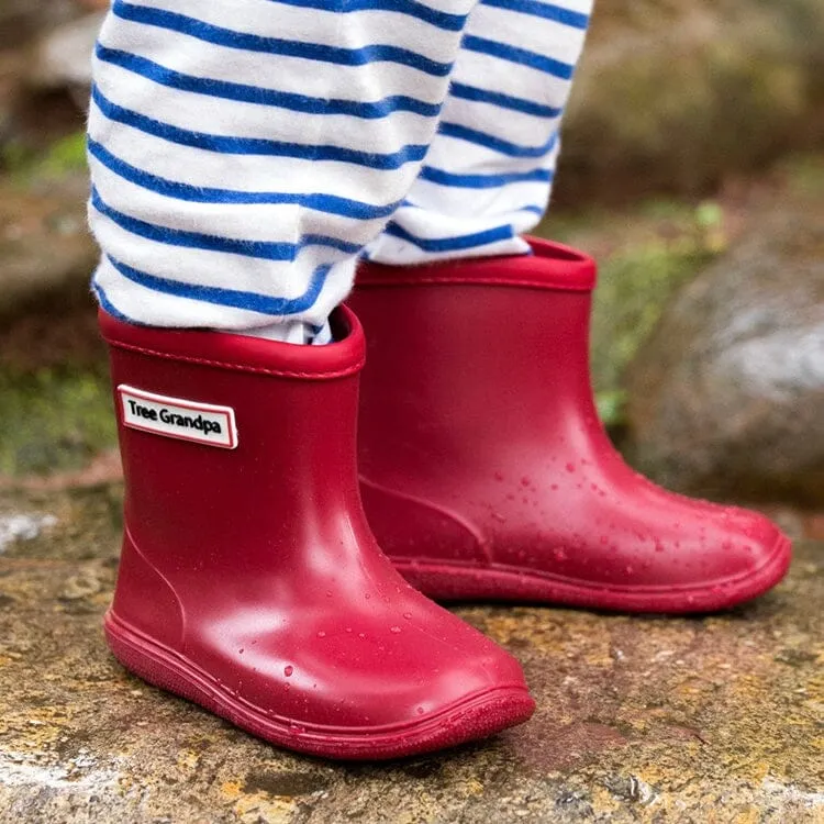 Tree Grandpa Solid Color Rain Boots