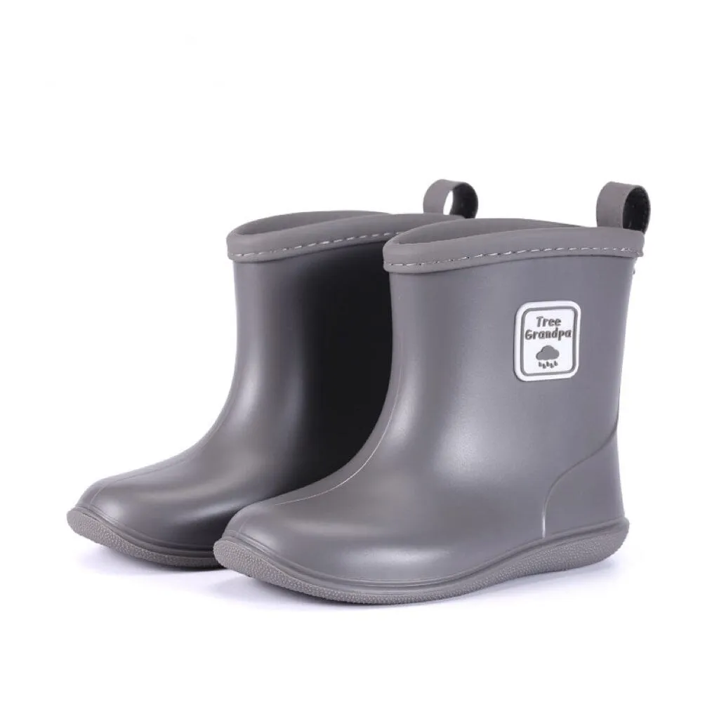 Tree Grandpa Solid Color Rain Boots