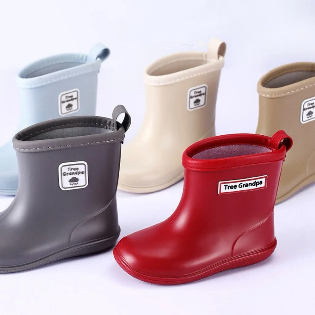 Tree Grandpa Solid Color Rain Boots
