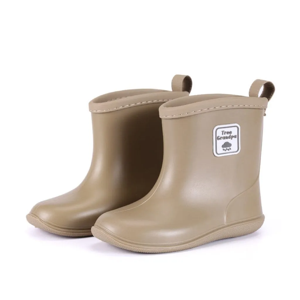 Tree Grandpa Solid Color Rain Boots