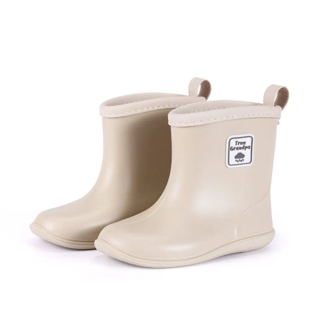 Tree Grandpa Solid Color Rain Boots