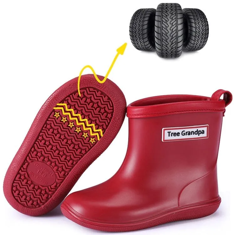 Tree Grandpa Solid Color Rain Boots