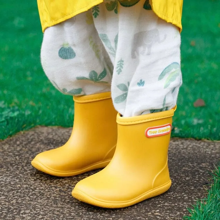 Tree Grandpa Solid Color Rain Boots