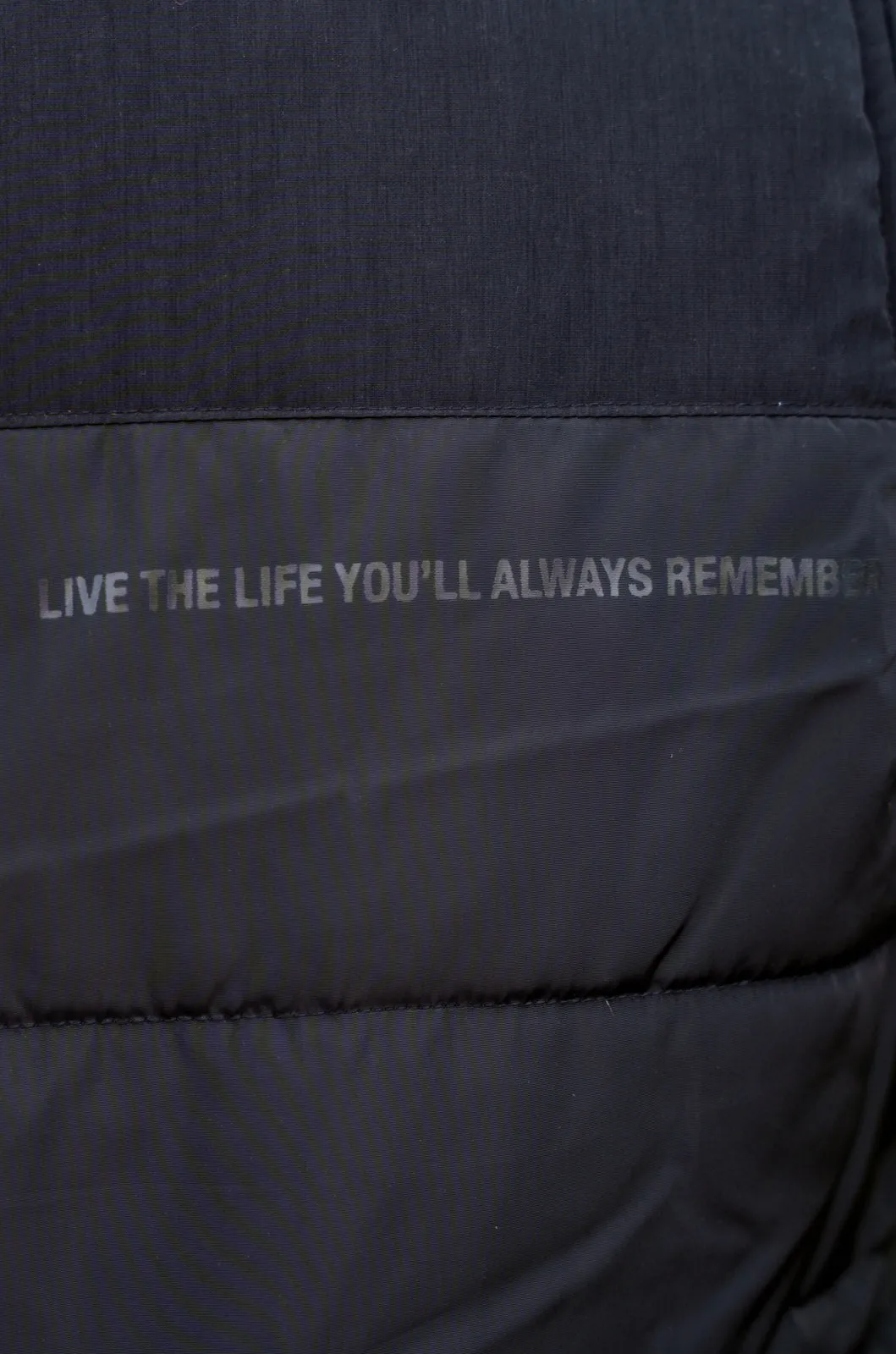 Two-Tone Puffer Jacket - Black